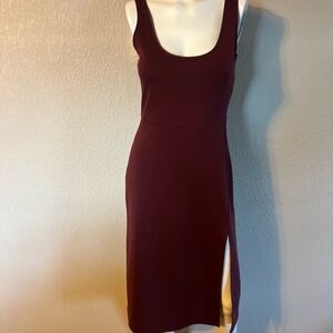 pen Edit Burgundy Sleeveless Mini Dress Size M